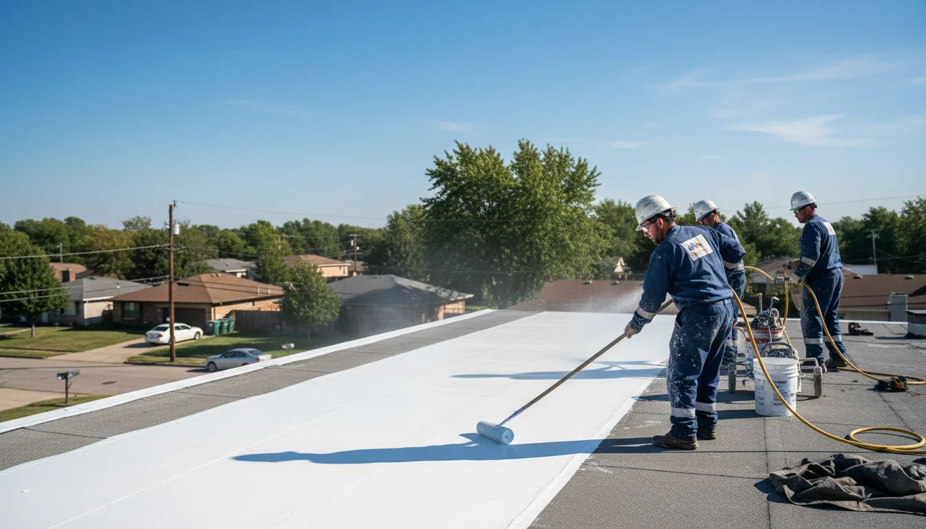 Commercial roof coating in League City, TX near me